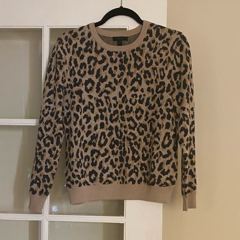 J. Crew Merino Wool Leopard Sweater